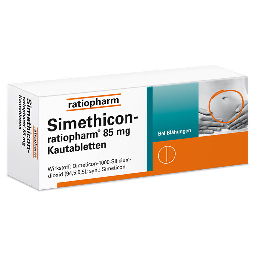 SIMETHICON-ratiopharm 85 mg Kautabletten