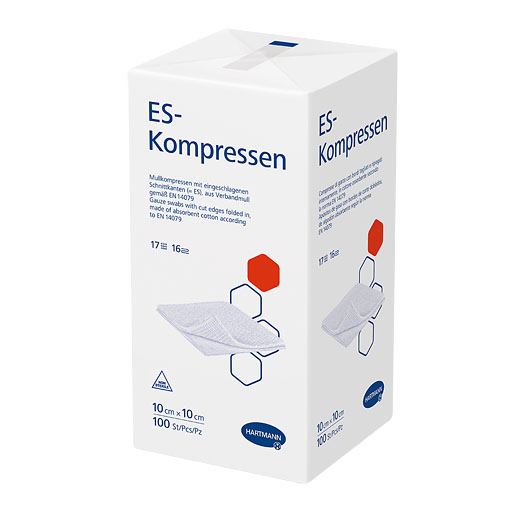 ES-KOMPRESSEN unsteril 10x10 cm 16fach