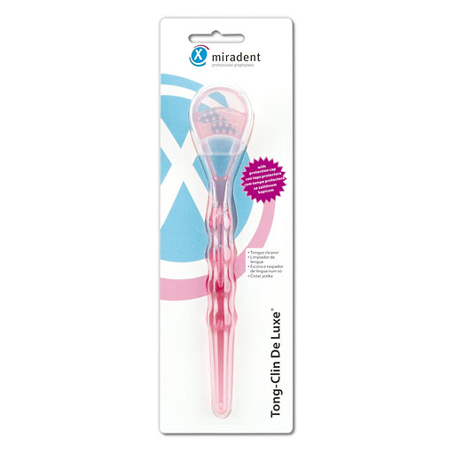 MIRADENT Zungenreiniger Tong-Clin de L.pink trans.