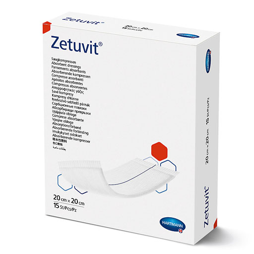ZETUVIT Saugkompressen steril 20x20 cm