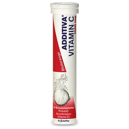 ADDITIVA Vitamin C Blutorange Brausetabletten