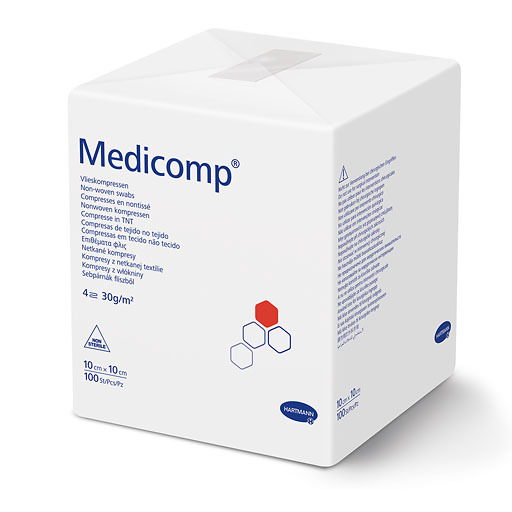 MEDICOMP Vlieskomp.unsteril 10x10 cm 4fach