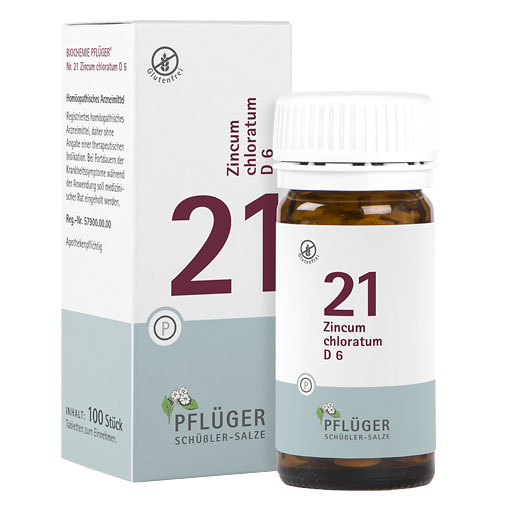 BIOCHEMIE Pflüger 21 Zincum chloratum D 6 Tabl.