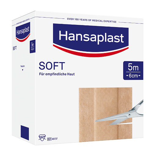 HANSAPLAST Soft Pflaster 6 cmx5 m Rolle