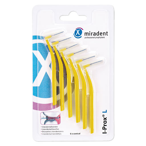 MIRADENT Interdentalbürste I-Prox L 0,5 mm gelb