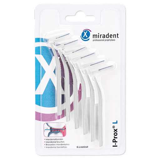 MIRADENT Interdentalbürste I-Prox L 0,6 mm weiß