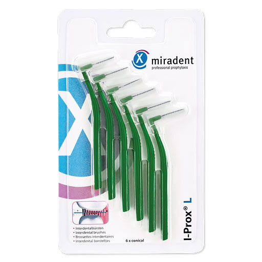 MIRADENT Interdentalbürste I-Prox L 0,7 mm grün