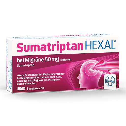 SUMATRIPTAN HEXAL bei Migräne 50 mg Tabletten