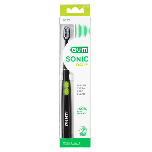 GUM SONIC DAILY Schallzahnbürste schwarz