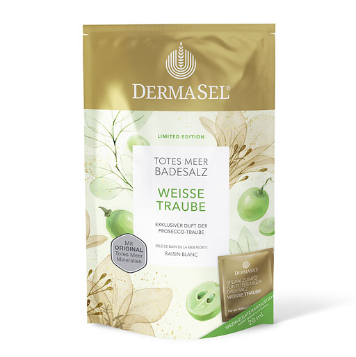 DERMASEL TM Badesalz weiße Traube 400g+20ml