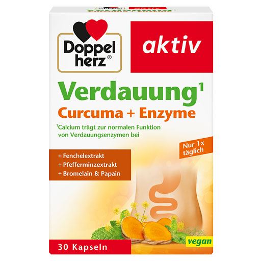 DOPPELHERZ Verdauung Curcuma+Enzyme Kapseln