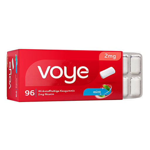 VOYE Mint 2 mg wirkstoffhalt.Kaugummi mit Nikotin