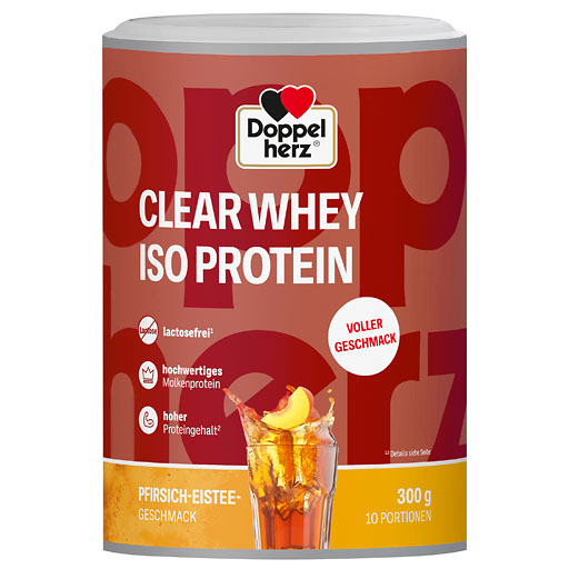 DOPPELHERZ Clear Whey Iso Protein Pfirsich-Eistee